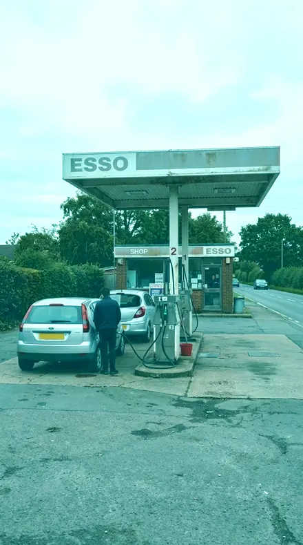 Teal Print applied to Cold forecourt, colder chemistry
